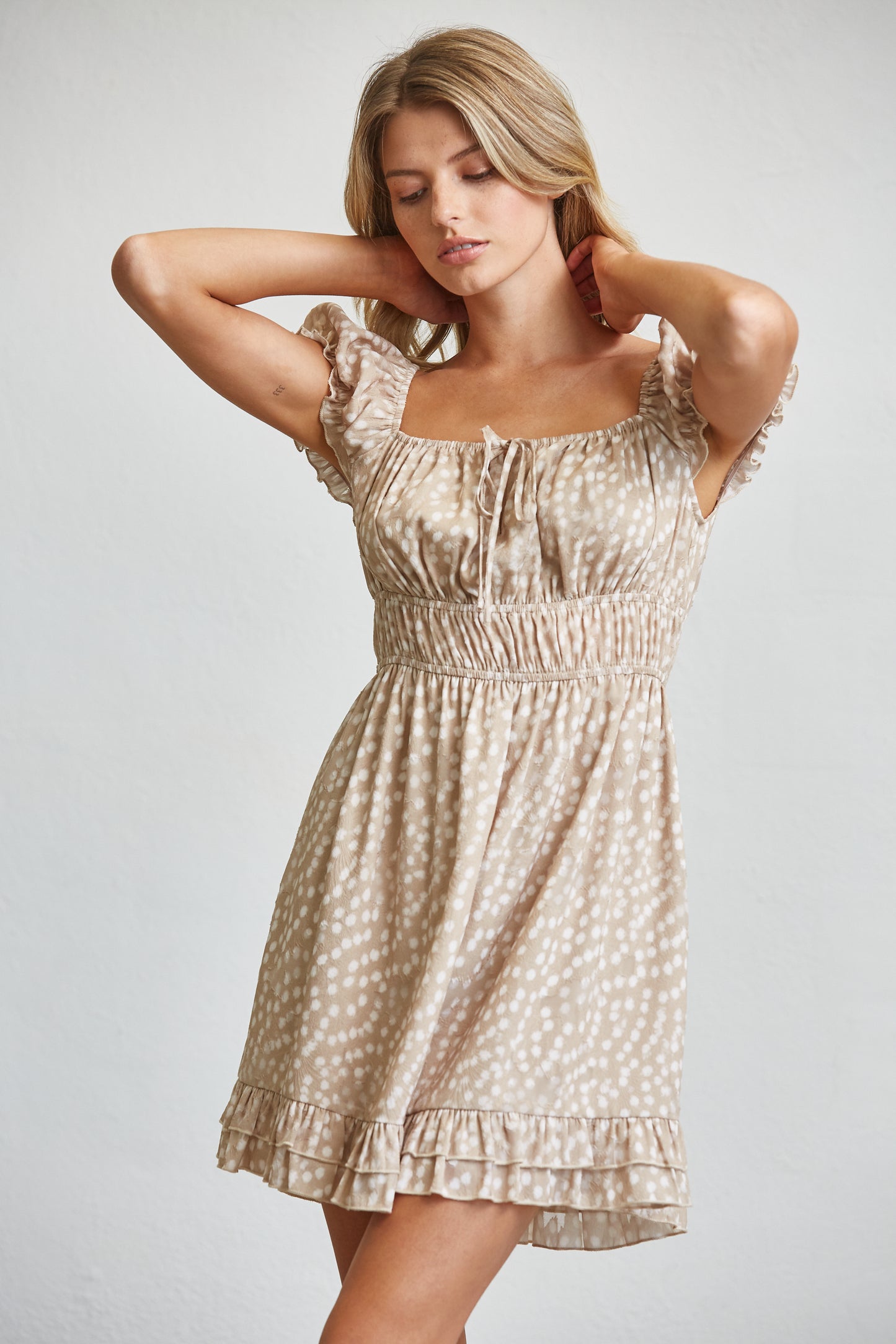 BAMBI SMOCKED MINI DRESS