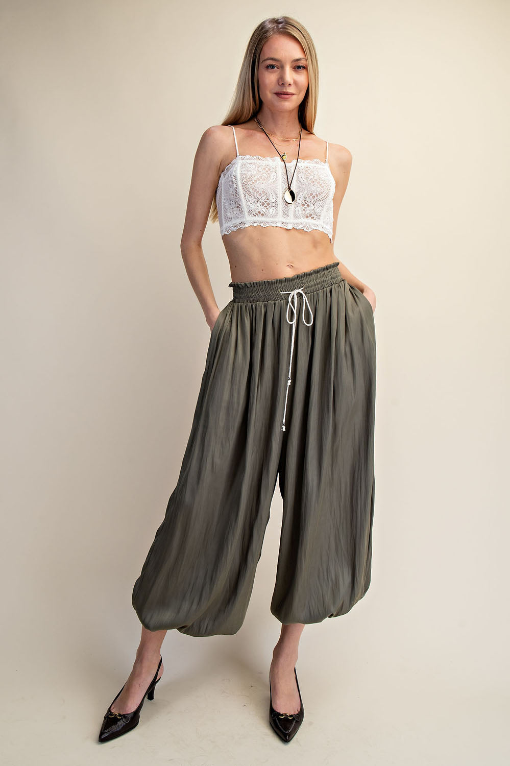 BOHO SATIN BALLON PANTS