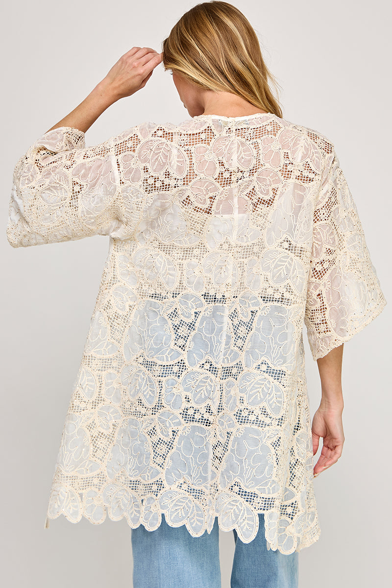 ETHEREAL LACE KIMONO CARDIGAN