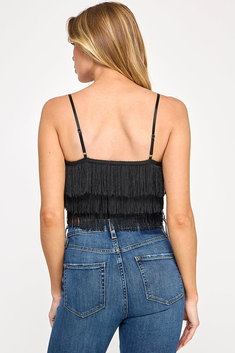 DESERT FRINGE CROP CAMI TOP