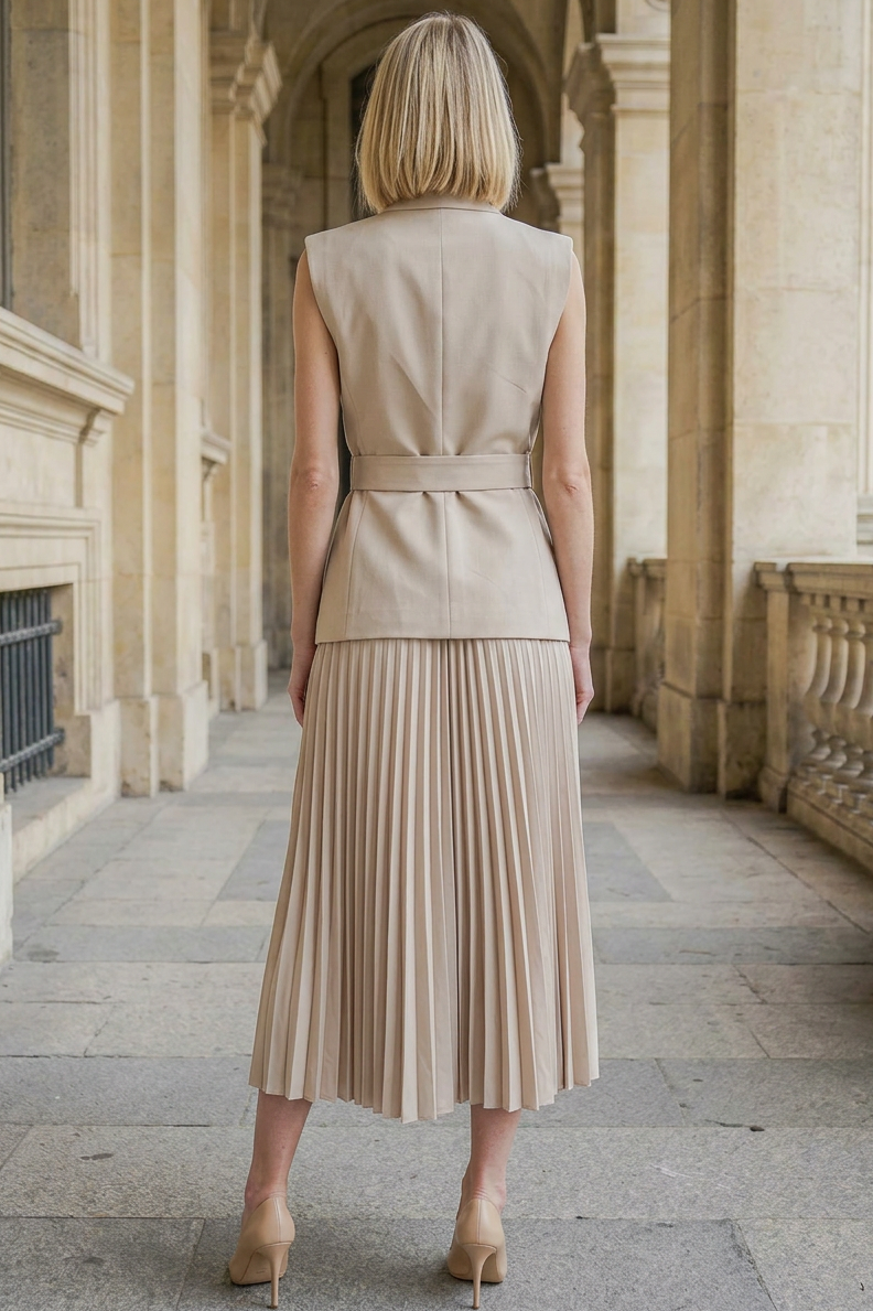 DESERT TAILORED BELTED VEST JACKET