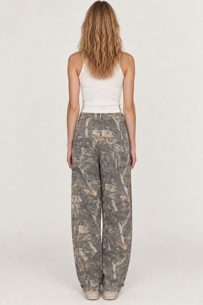 ZEBRA BARREL LEG JEANS