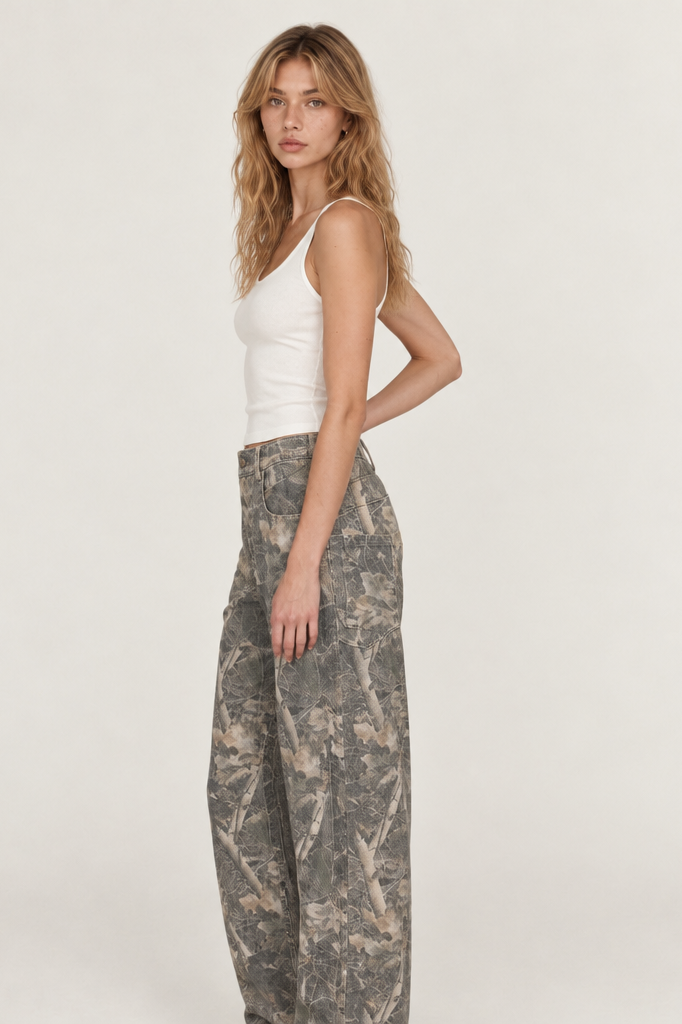 ZEBRA BARREL LEG JEANS