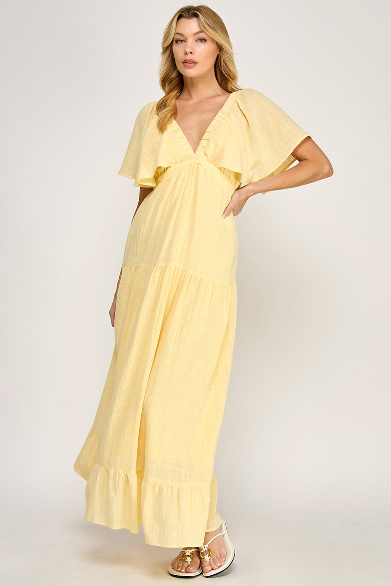 SUMMER MUSE OPEN-BACK MAXI DRESS