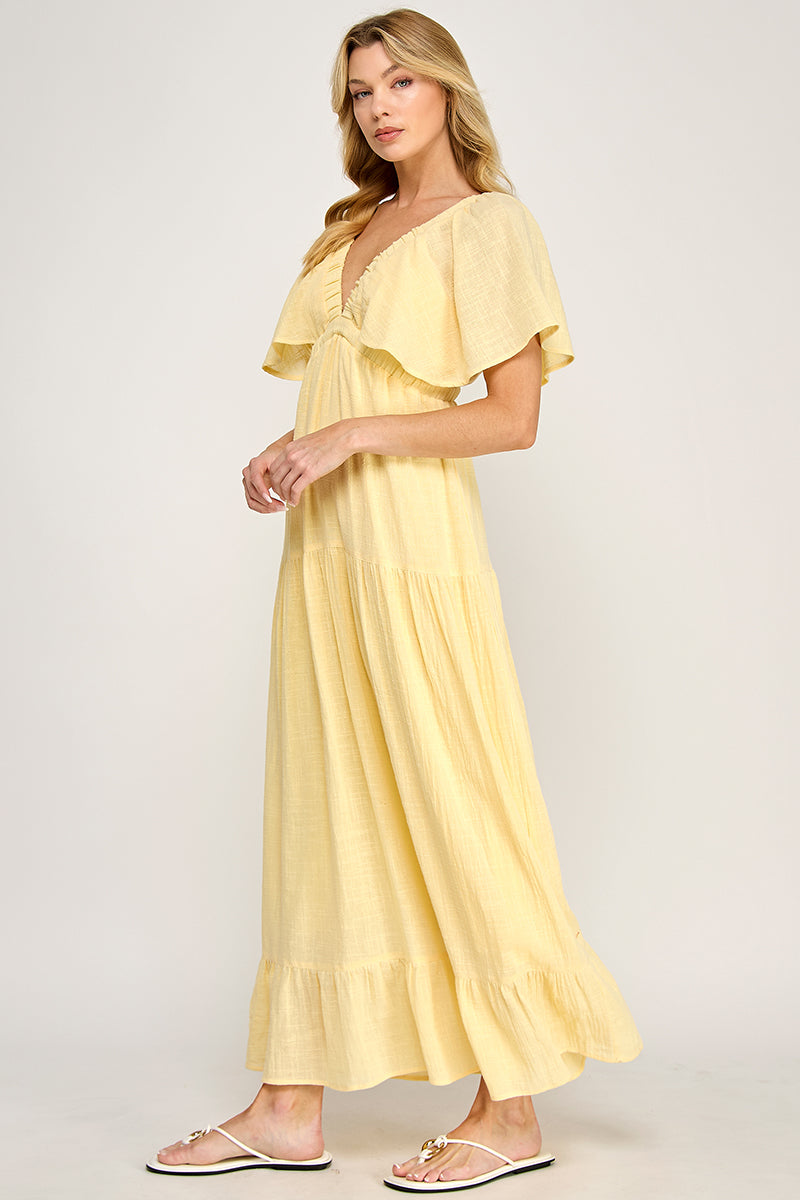 SUMMER MUSE OPEN-BACK MAXI DRESS