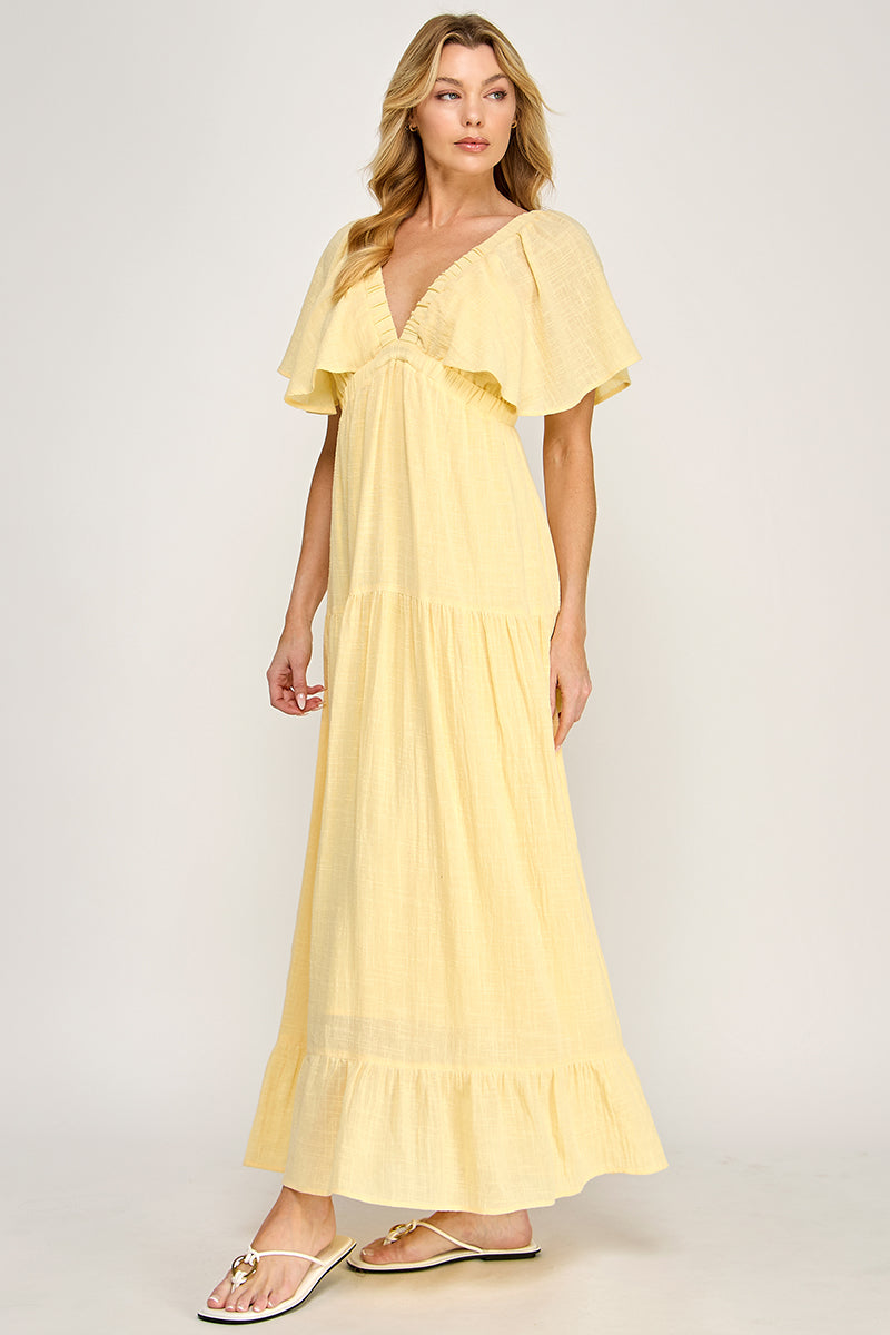 SUMMER MUSE OPEN-BACK MAXI DRESS