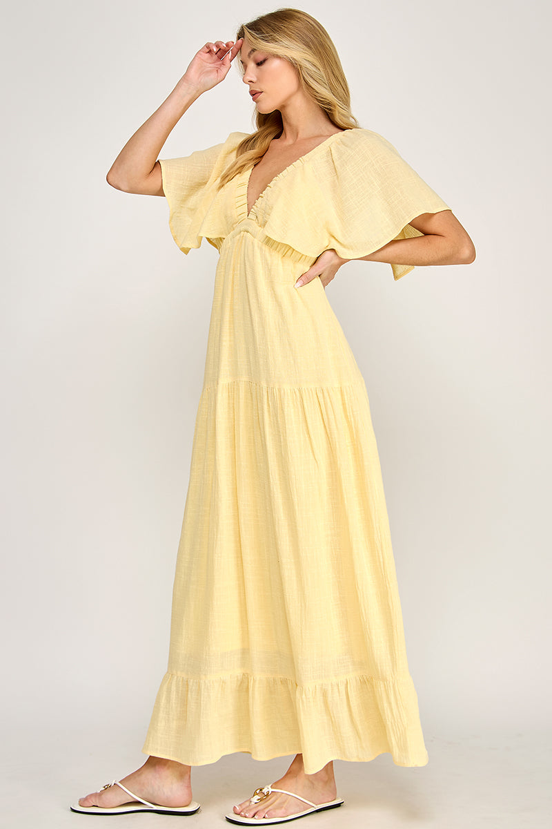 SUMMER MUSE OPEN-BACK MAXI DRESS