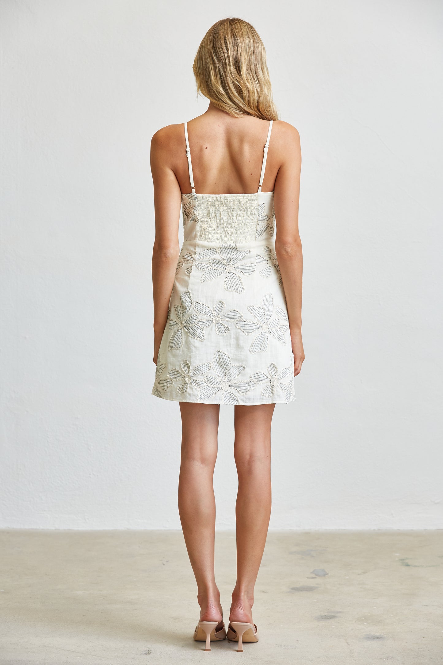 BLOOM TWIST FRONT MINI DRESS
