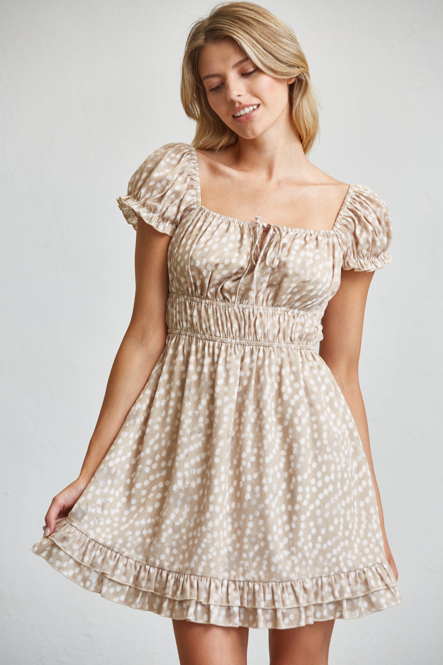 BAMBI SMOCKED MINI DRESS