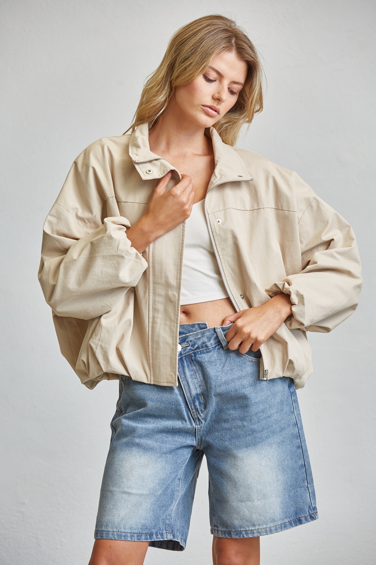 FUNNEL NECK BALLON JACKET