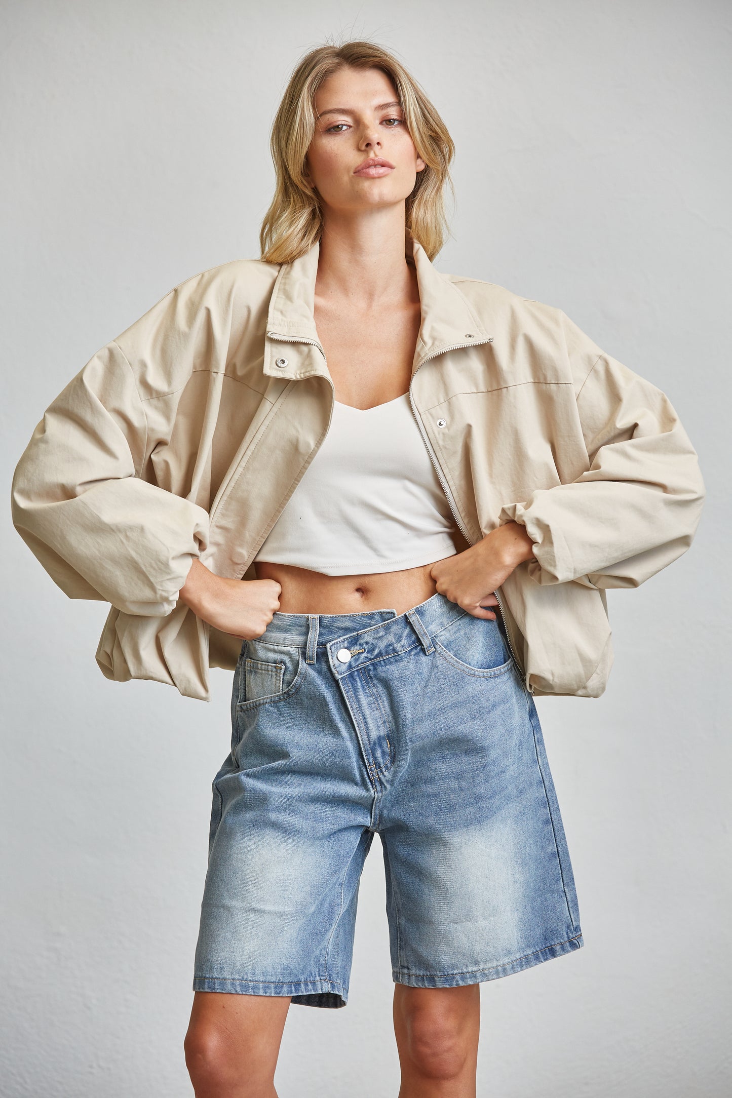 FUNNEL NECK BALLON JACKET