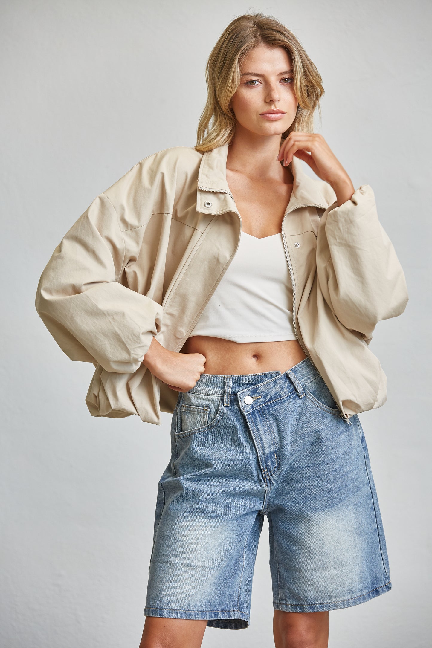FUNNEL NECK BALLON JACKET