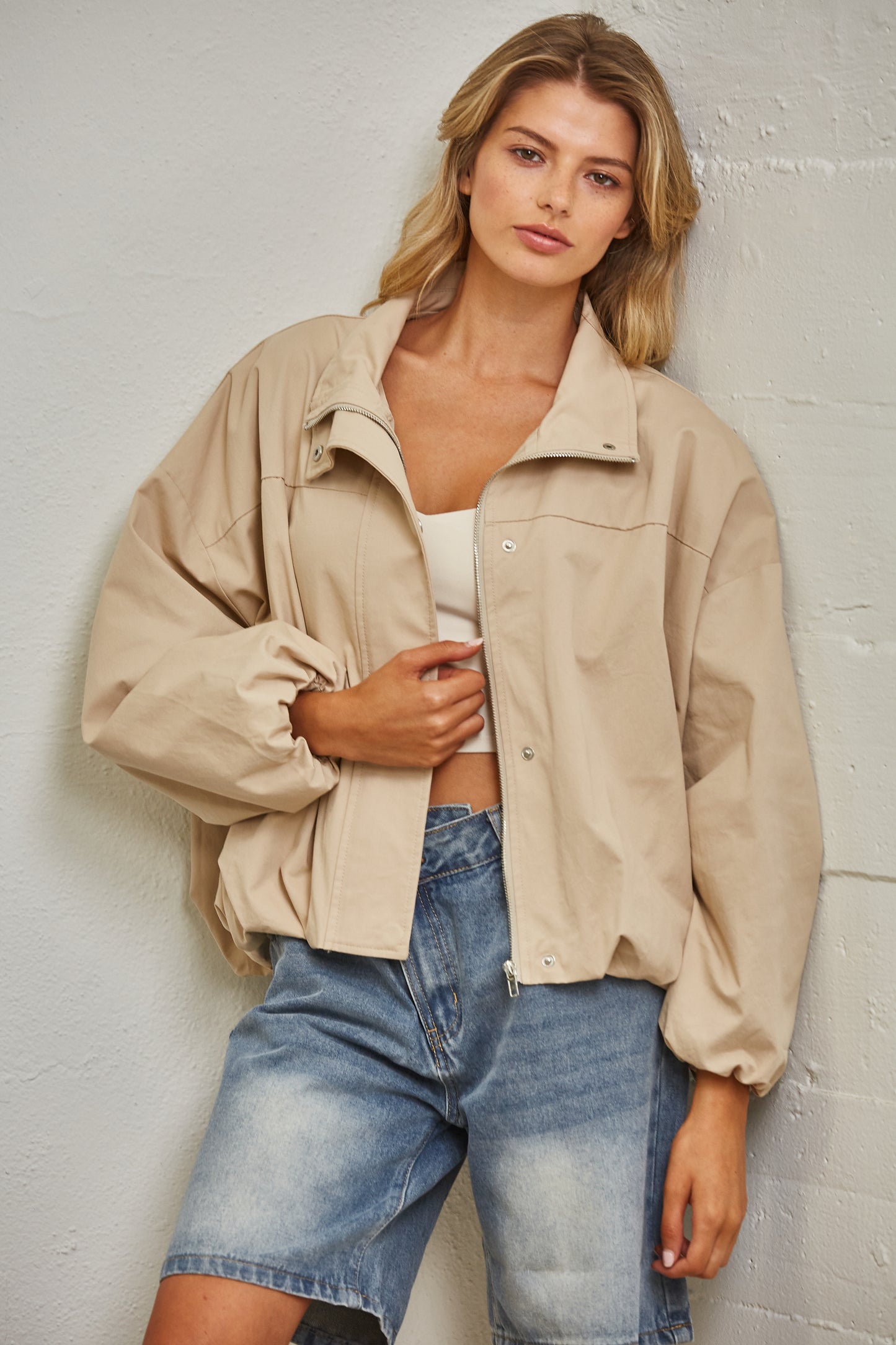 FUNNEL NECK BALLON JACKET