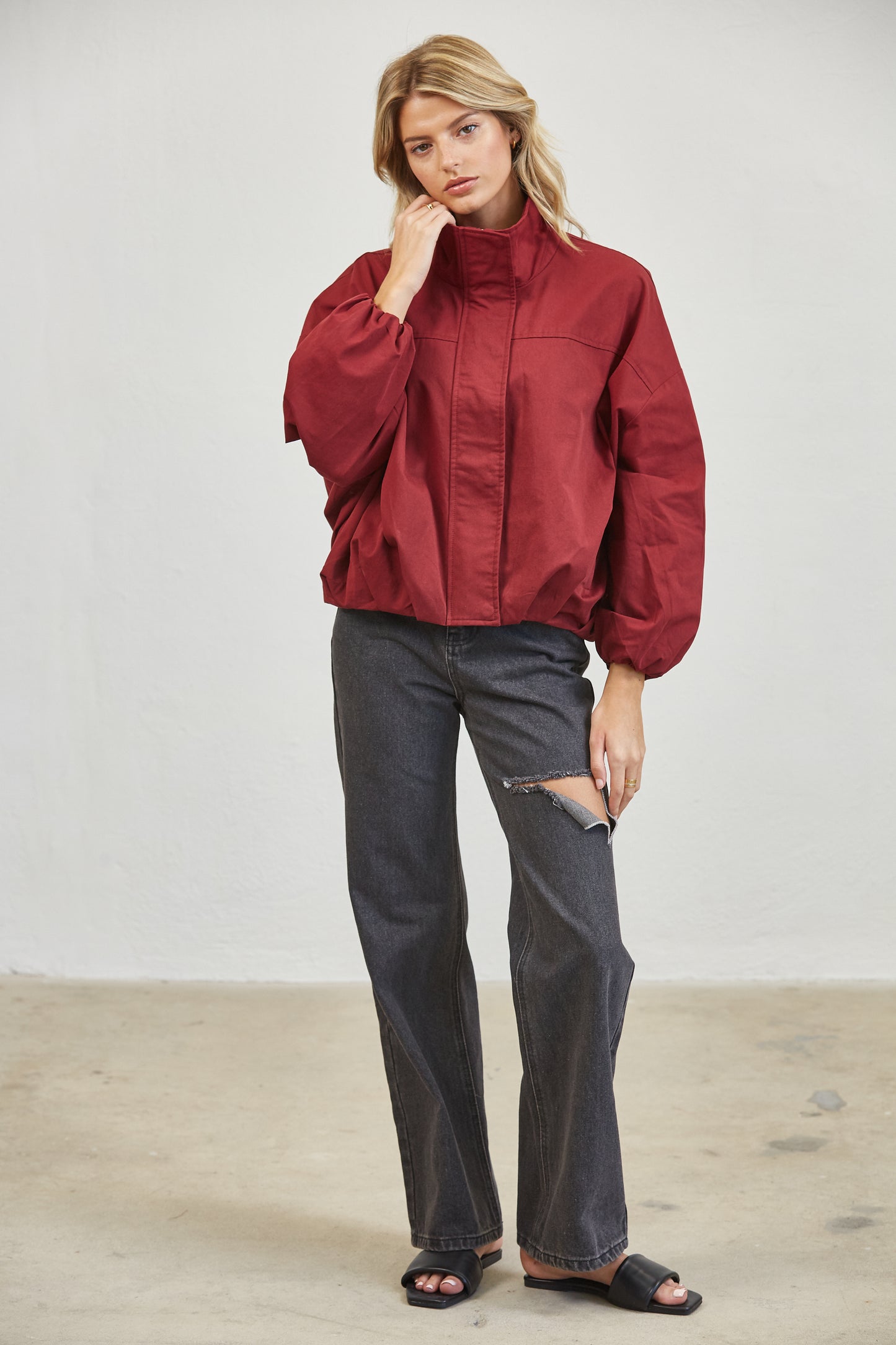 FUNNEL NECK BALLON JACKET