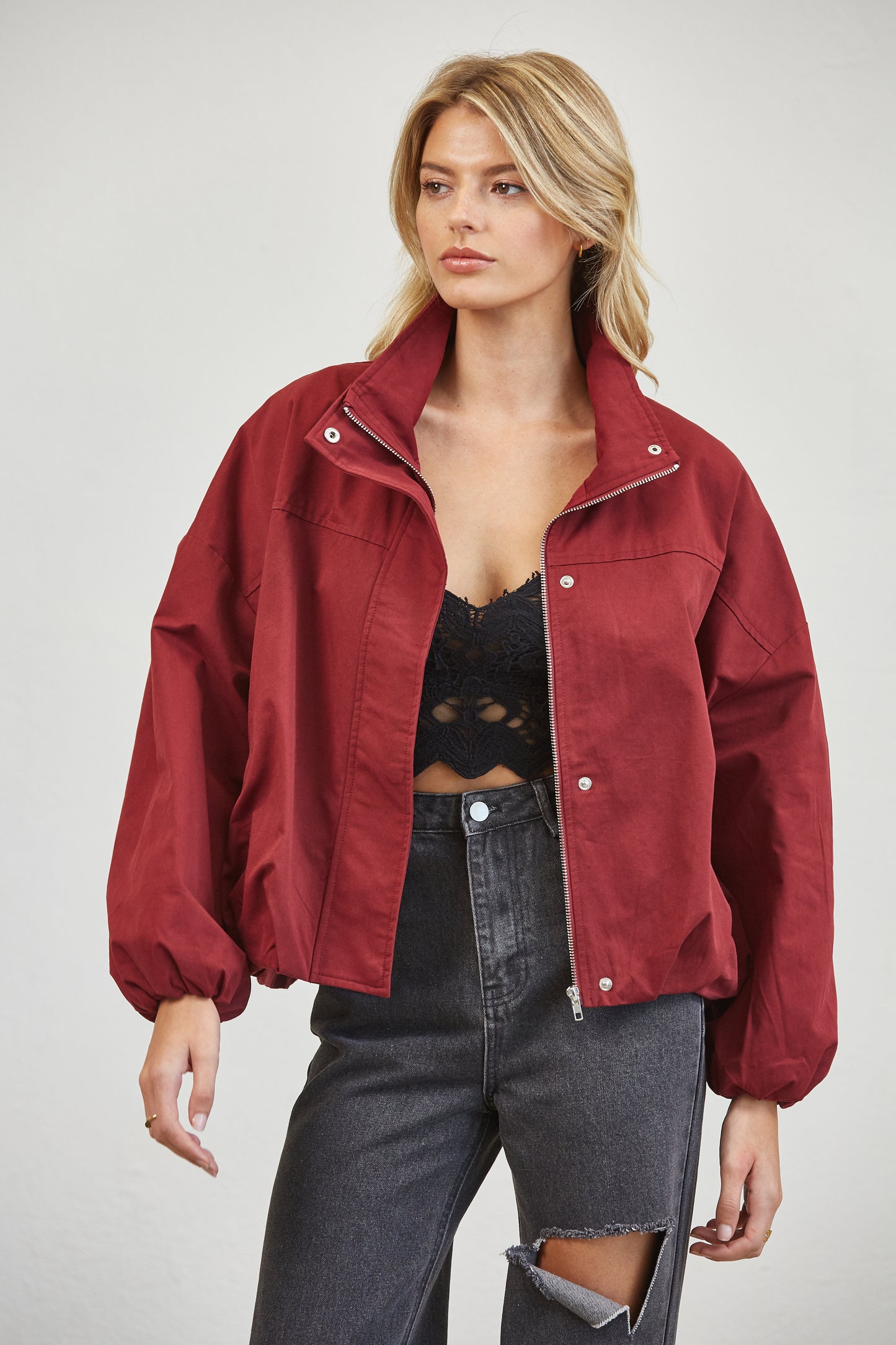 FUNNEL NECK BALLON JACKET