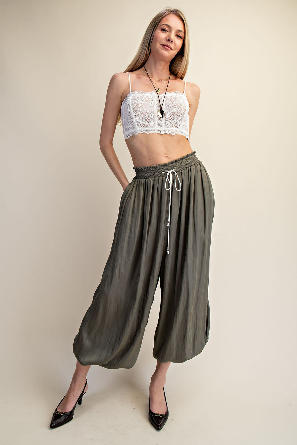 BOHO SATIN BALLON PANTS