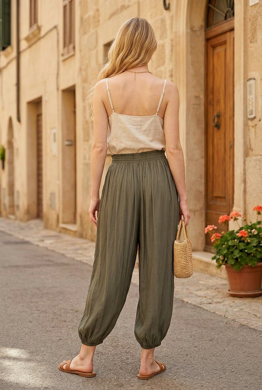 BOHO SATIN BALLON PANTS