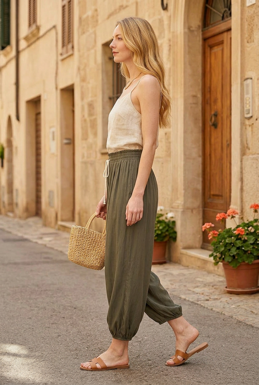 BOHO SATIN BALLON PANTS