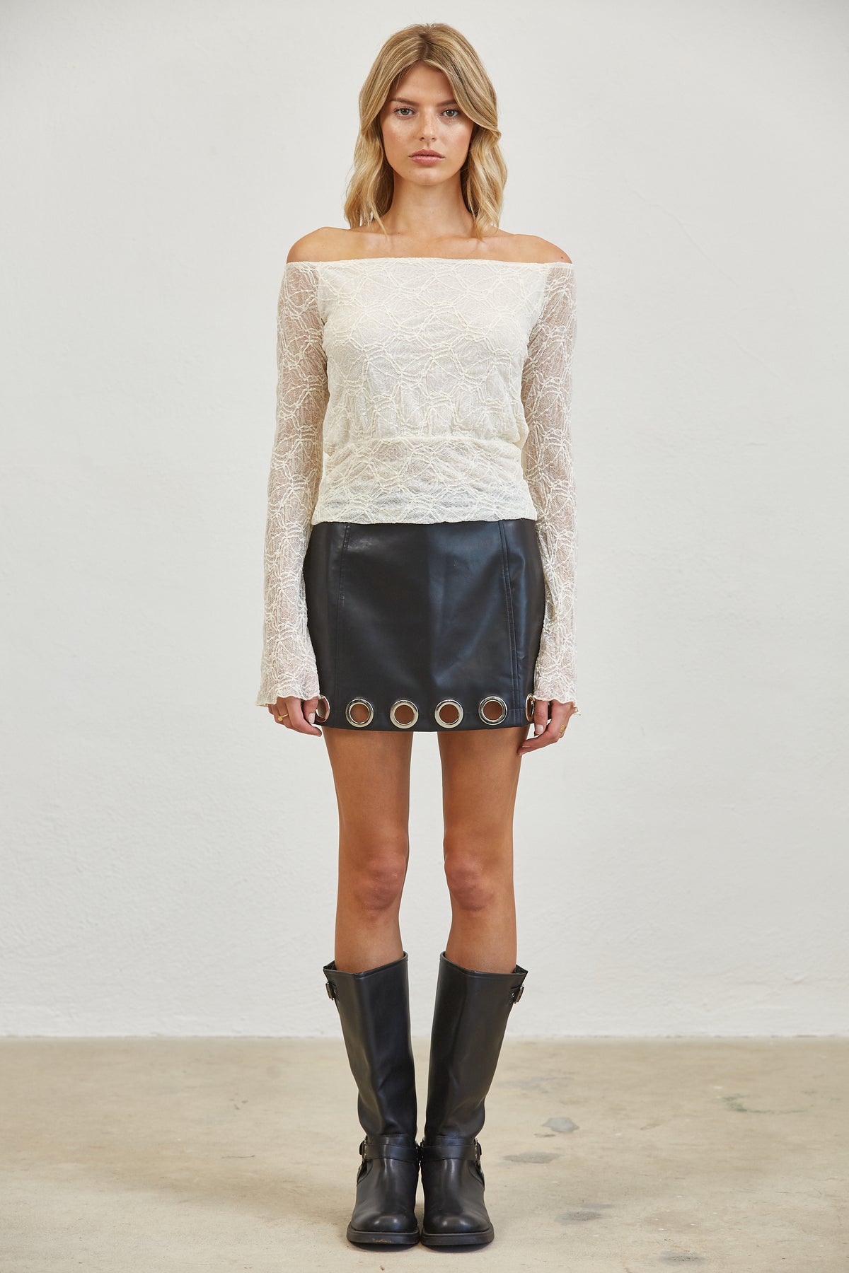 Alina Off-Shoulder Lace Top