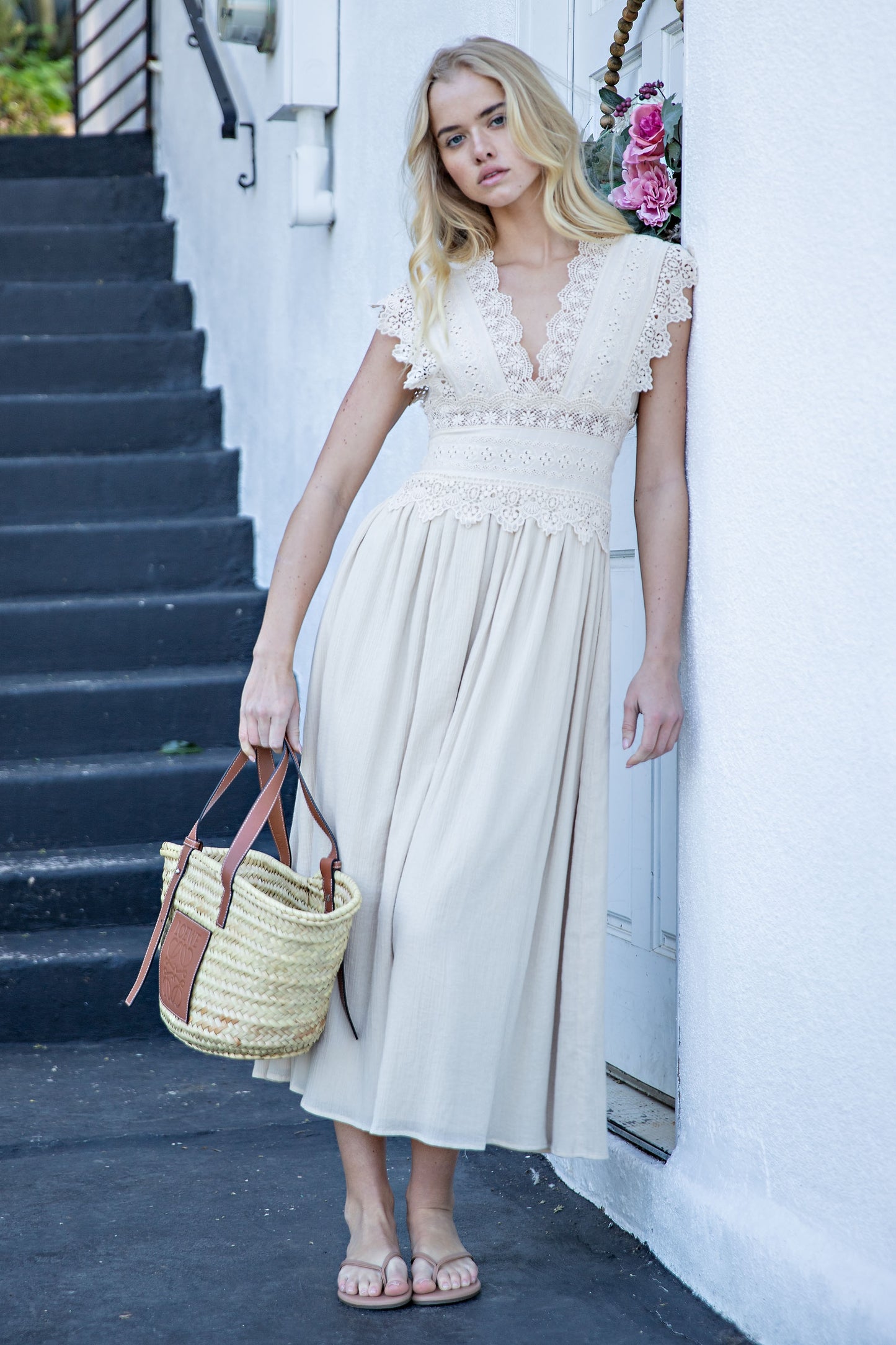 LACE TOP MAXI DRESS