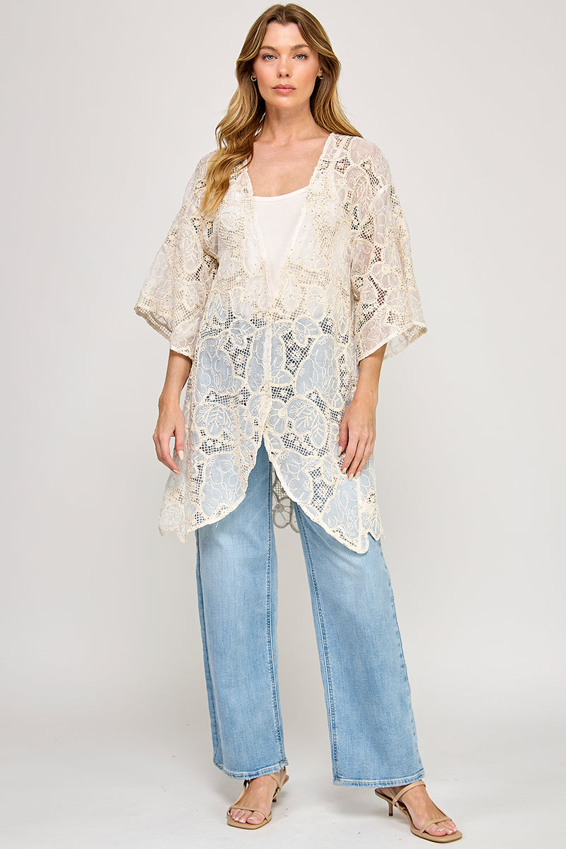 ETHEREAL LACE KIMONO CARDIGAN