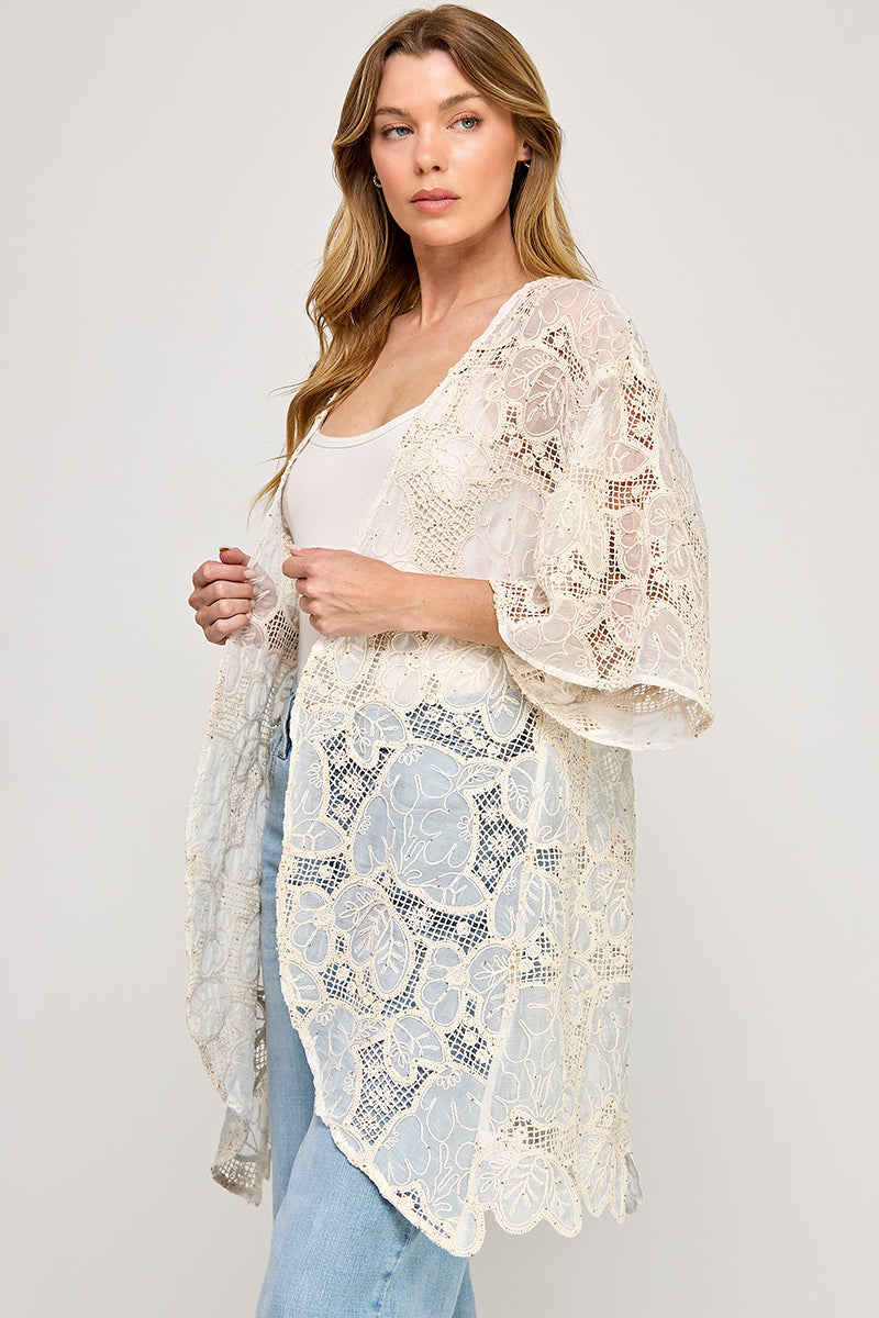ETHEREAL LACE KIMONO CARDIGAN