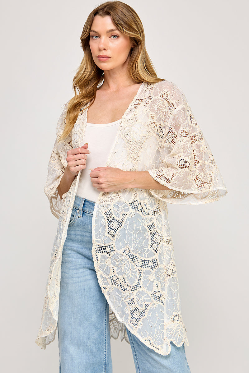 ETHEREAL LACE KIMONO CARDIGAN