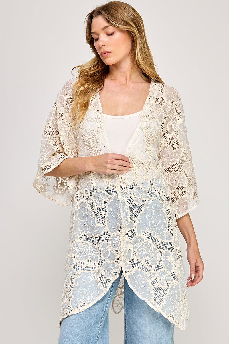 ETHEREAL LACE KIMONO CARDIGAN