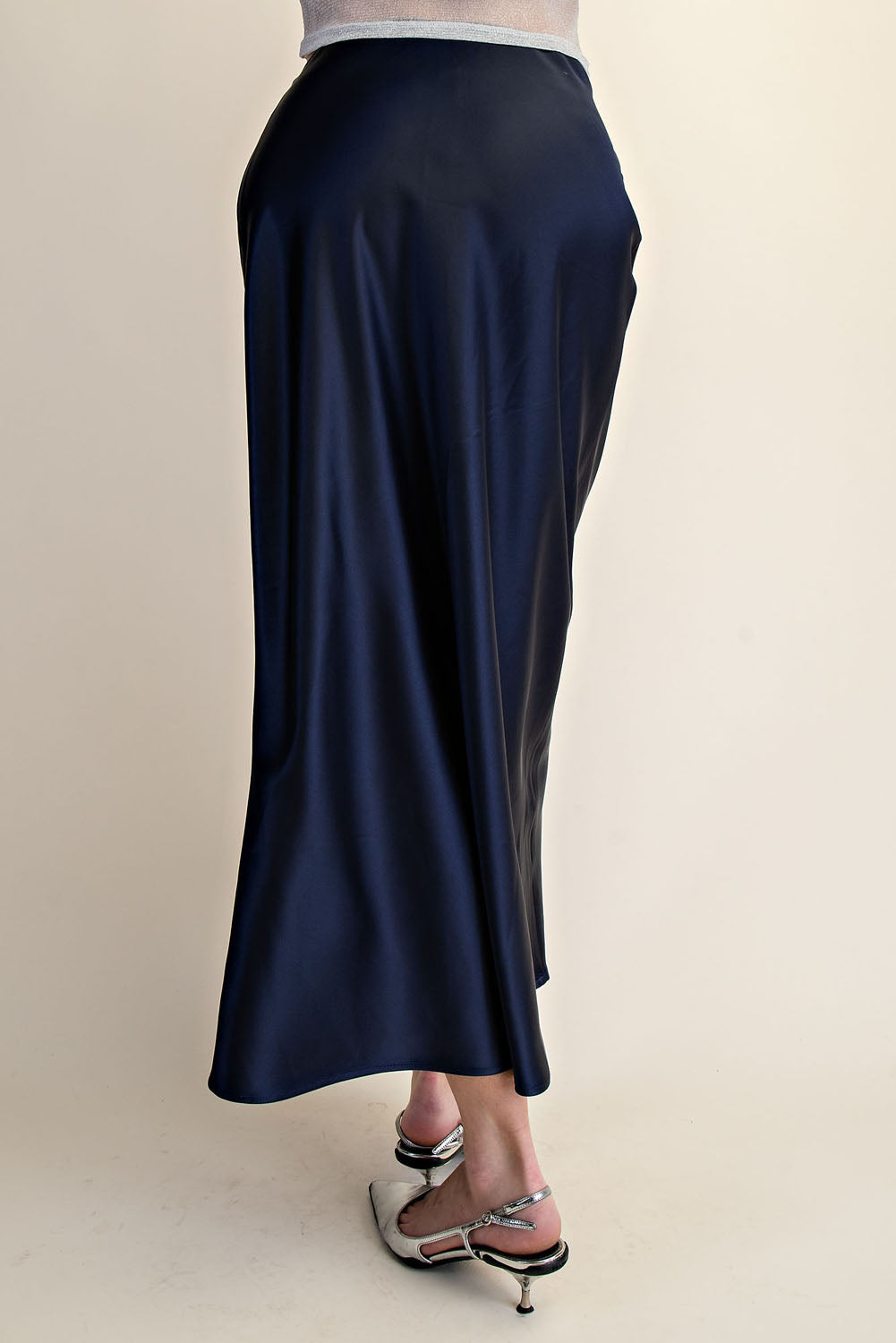 LUXE SATIN BIAS Cut MAXI SKIRT