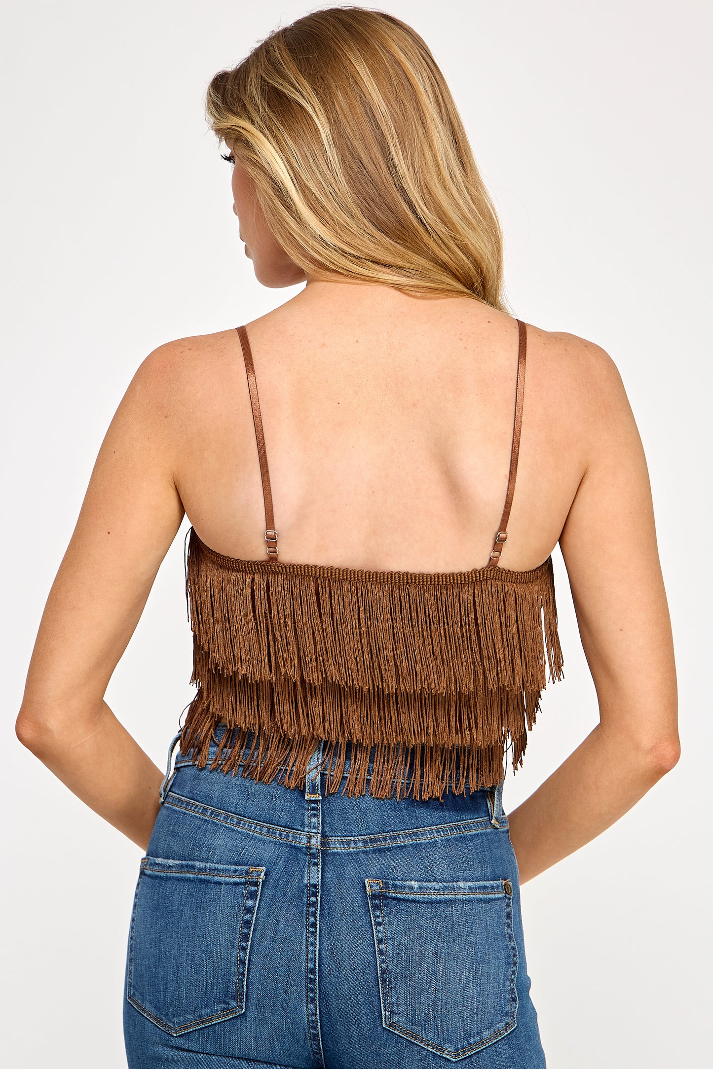 DESERT FRINGE CROP CAMI TOP