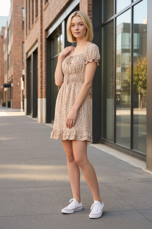 COTTAGE BLOOM SMOCKED MINI DRESS