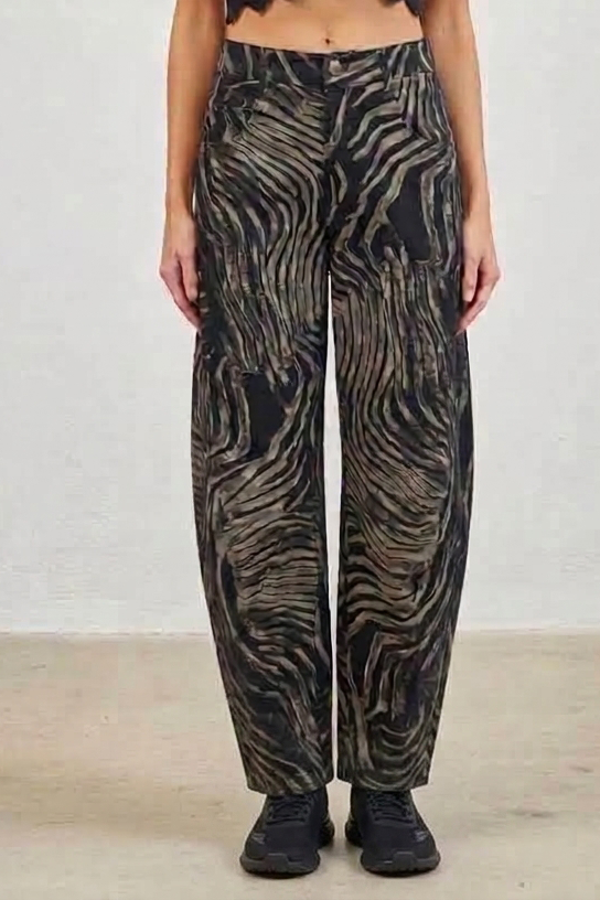 ZEBRA BARREL LEG JEANS